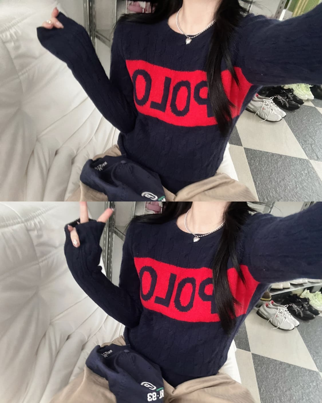 폴로 랄프로렌 빅로고 울 캐시미어 케이블 니트  상품이미지6