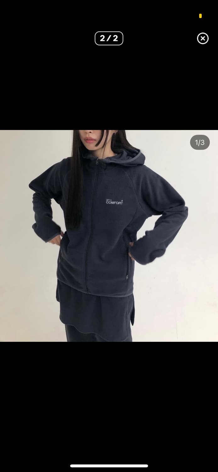 지초이 22-006 플리스 팬츠 네이비 1사이즈 상품이미지2