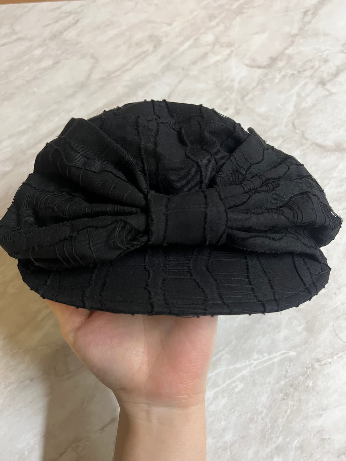 어썸니즈 벨보이 캡 리본 웨이브 블랙 상품이미지4