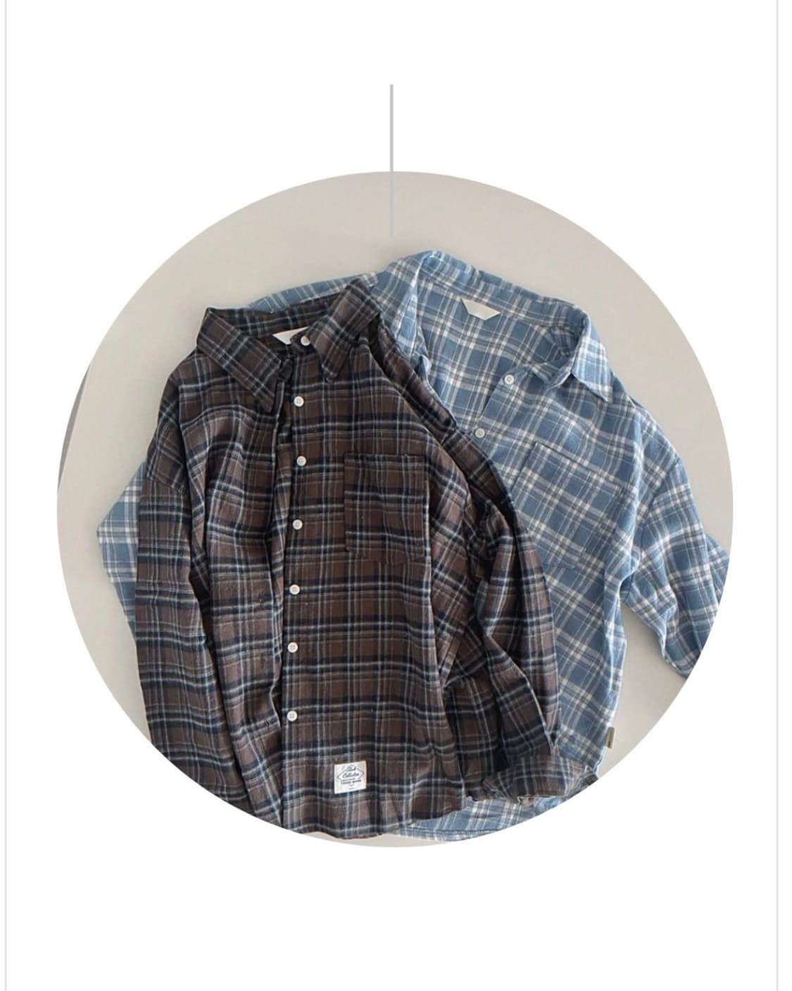 약기모 체크셔츠  상품이미지2