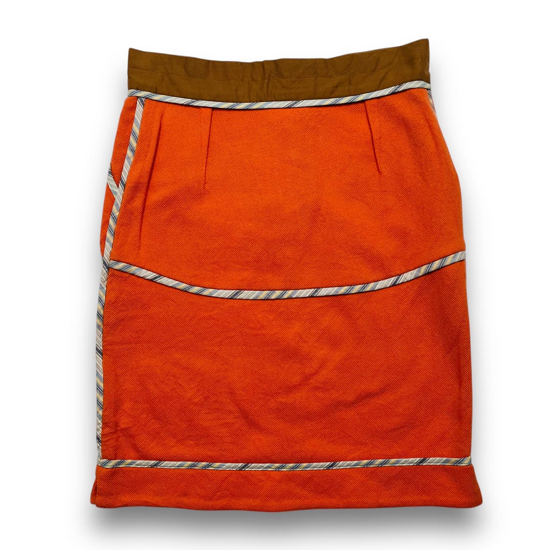 비비안 웨스트우드 레드 라벨 오렌지 다색 디테일 스커트 상품이미지3