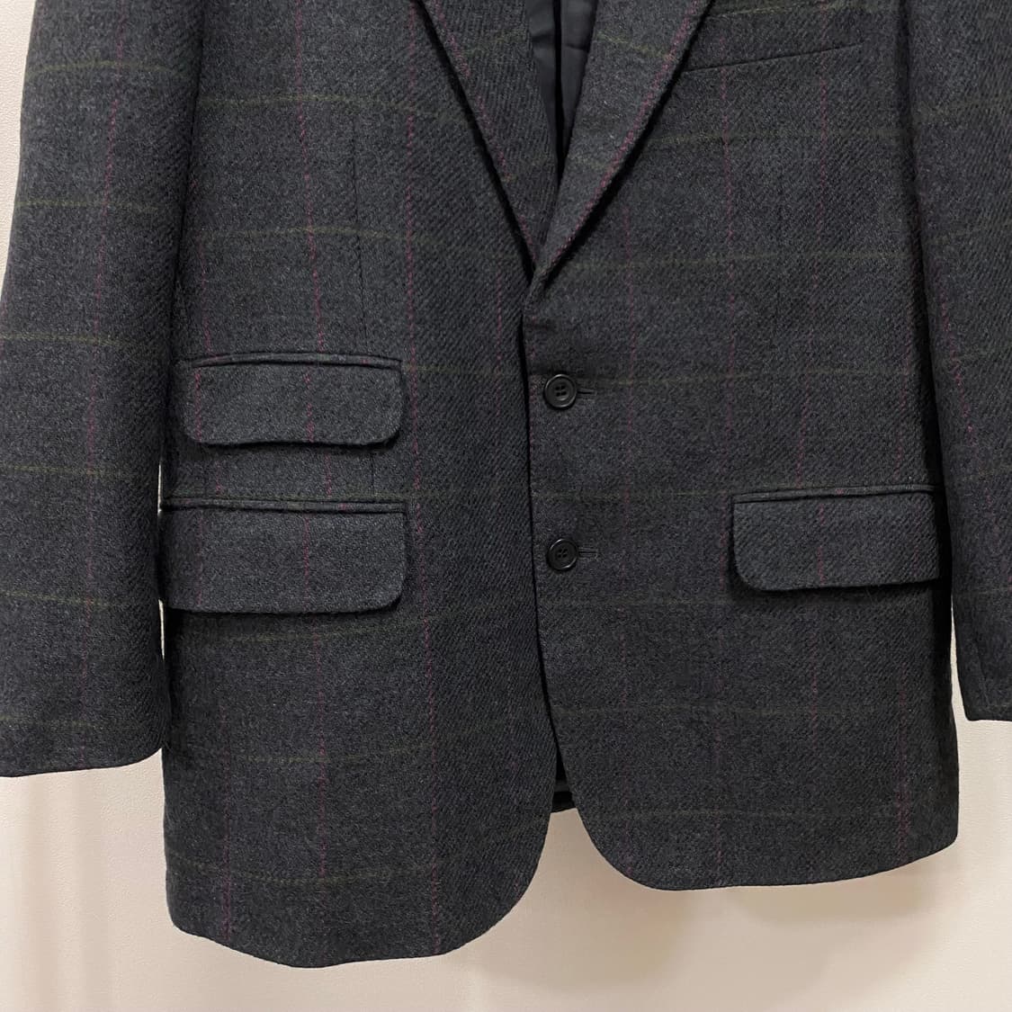 닥스 퓨어울 체크 싱글 블레이저 상품이미지4