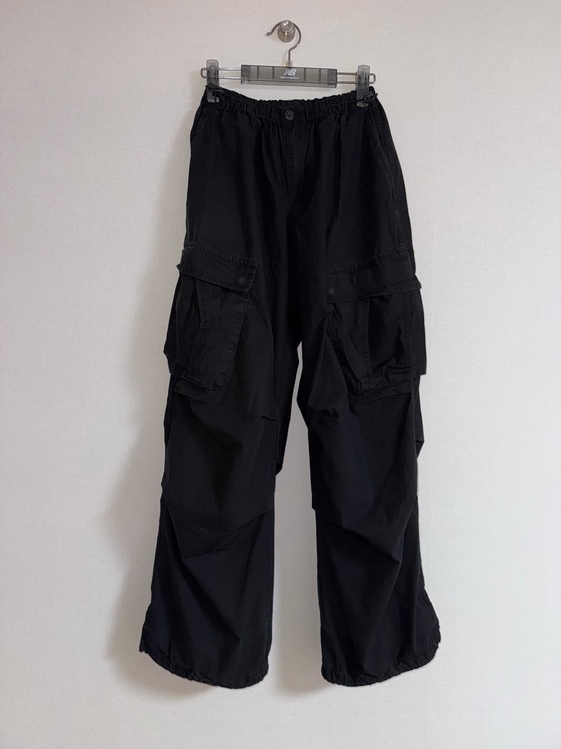 애즈이프캘리 파라슈트 카고 팬츠 블랙 parachute cargo 상품이미지3