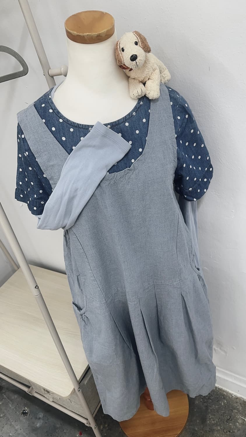 ☁️하구미의 하늘하늘 레이어드 코디세트☁️ 그런지 모리걸 도트 퍼프 상품이미지5