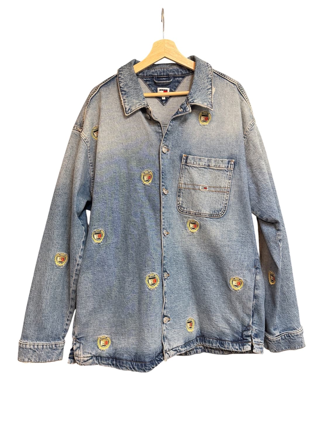 타미힐피머 로고 패턴 세미 롱 청자켓 상품이미지6