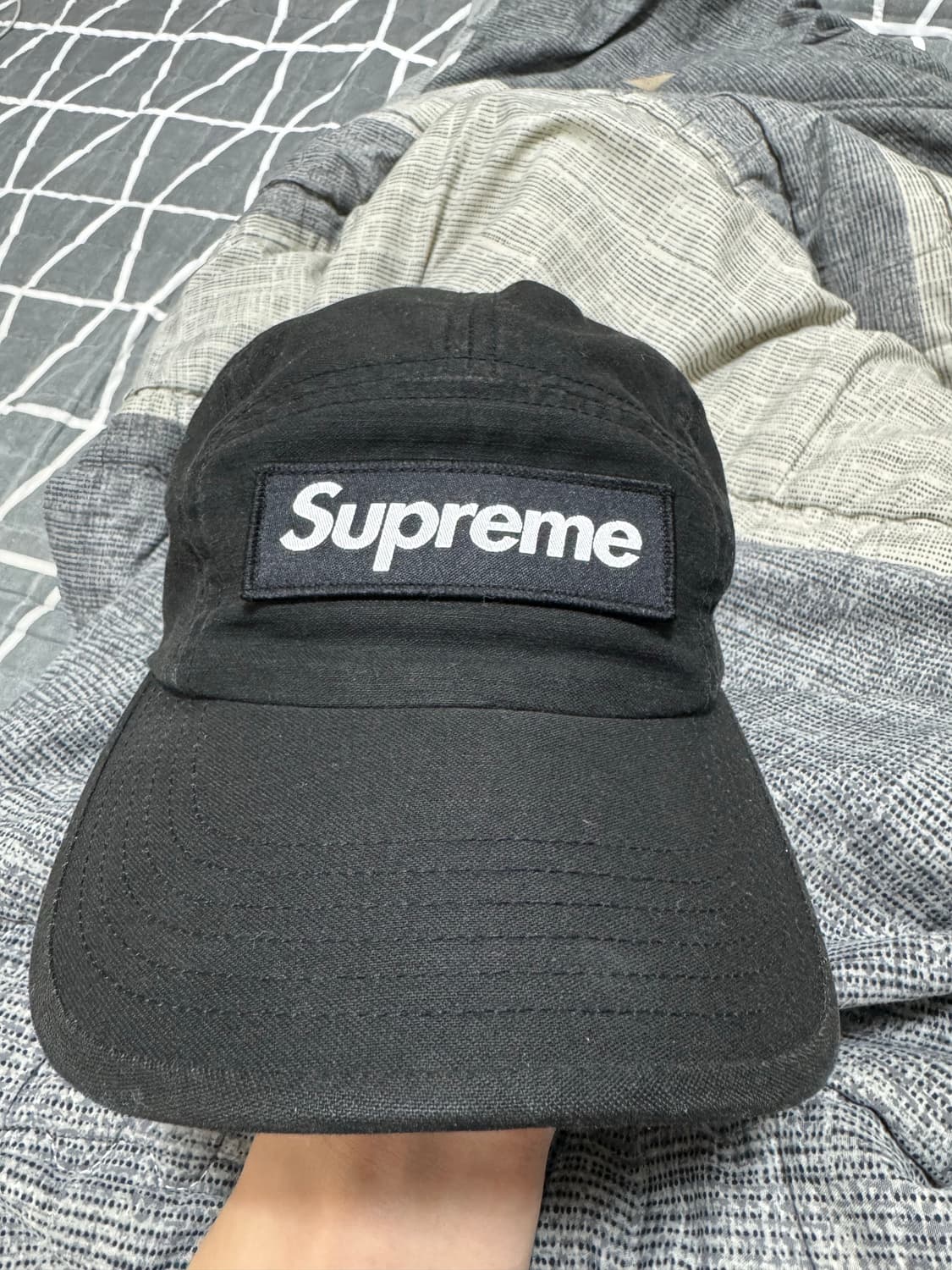 슈프림 밀리터리 캠프캡 블랙 - 22FW 상품이미지2