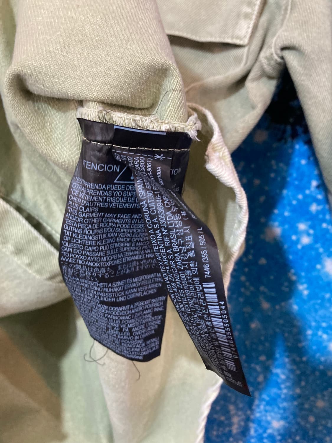 ⚜️ZARA(자라) 릴렉스핏 토프 그레이 워싱 데님 셔츠 재킷 상품이미지3