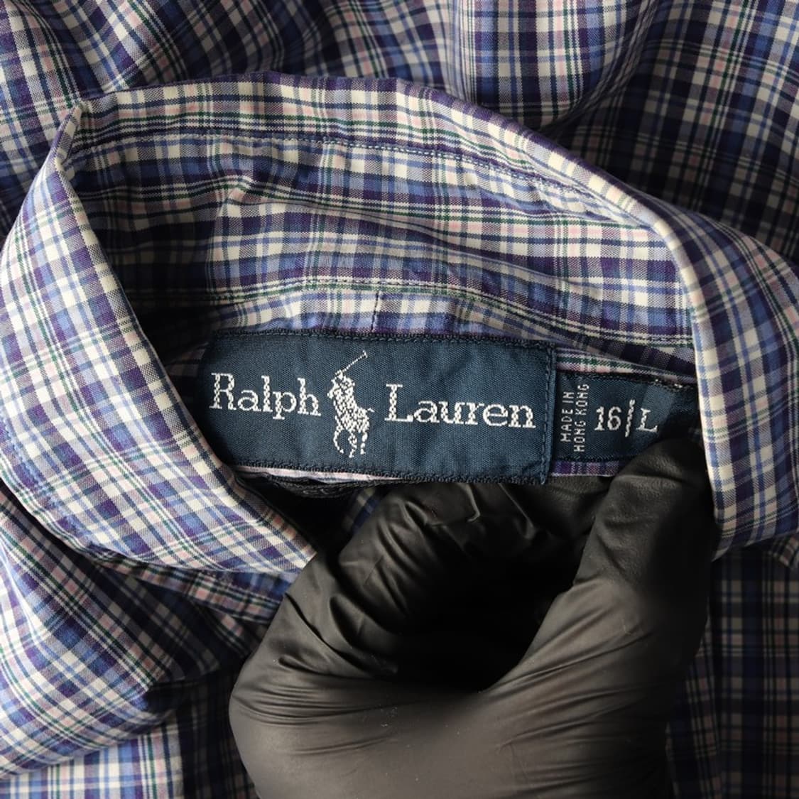 랄프로렌 블루 체크 클래식 셔츠 L 상품이미지5