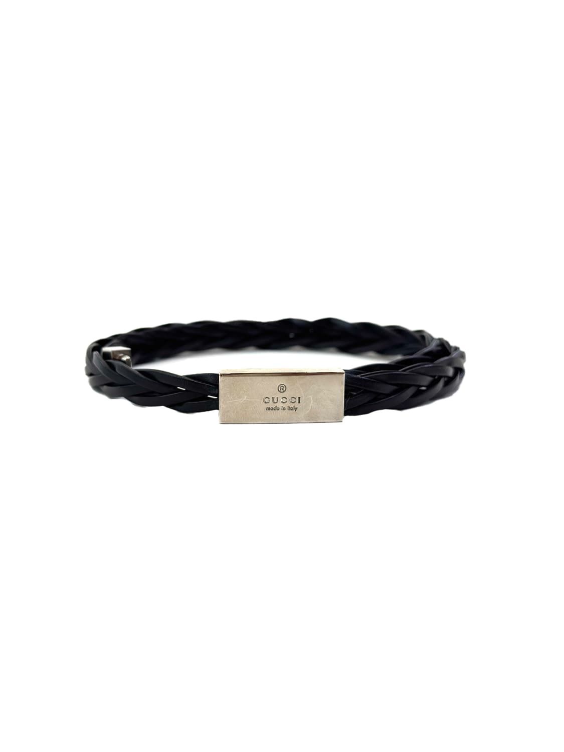 Gucci Plate Braided Leather Belt/ 75 상품이미지3