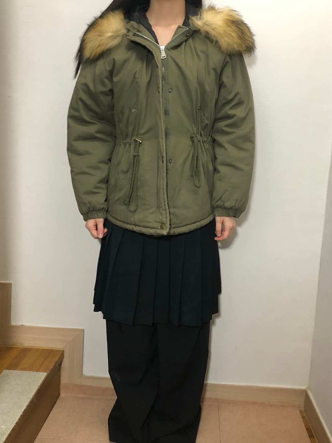 빈티지 카키 코튼 퍼 자켓 상품이미지4