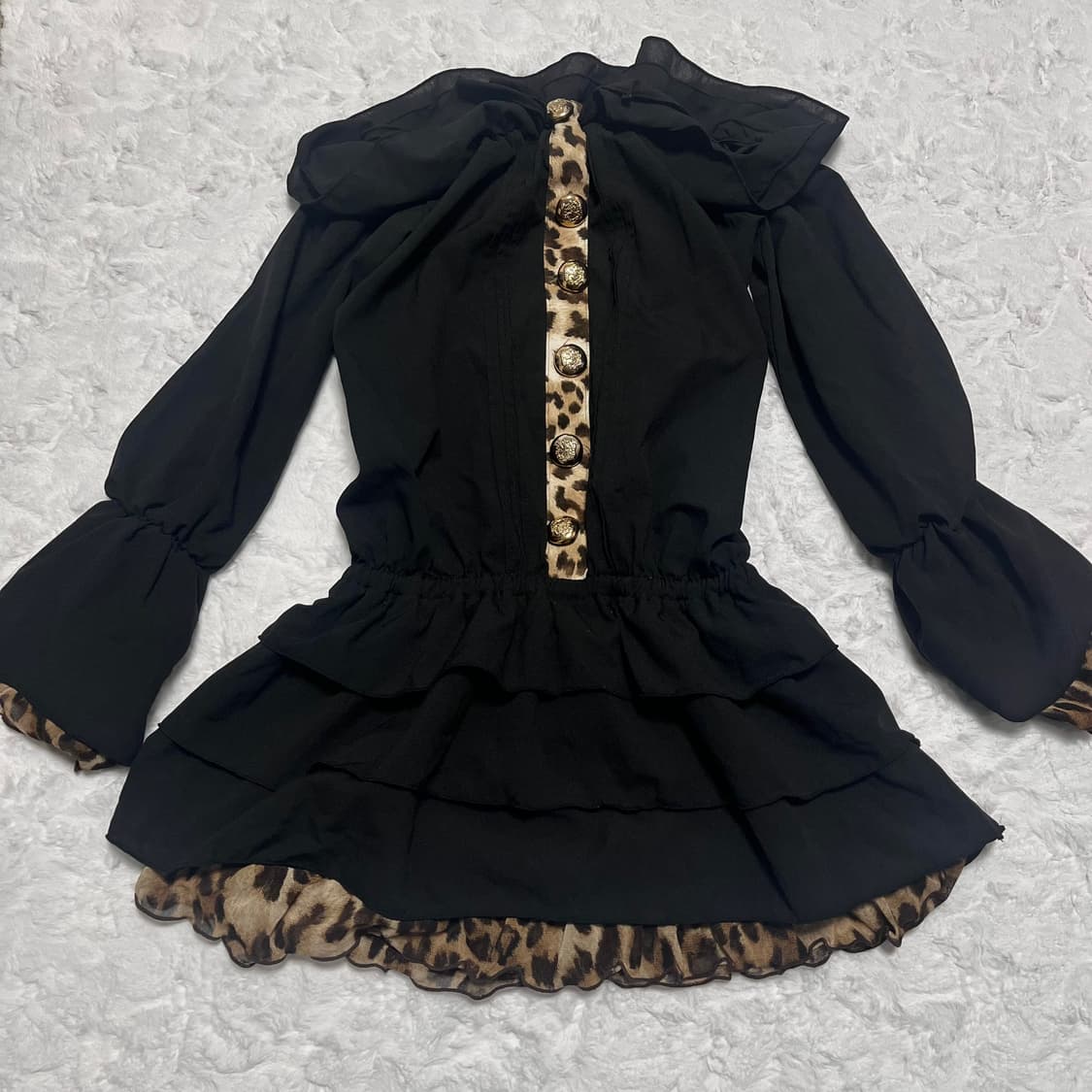 d.i.a 다이아 오프숄더 호피 갸루 원피스 상품이미지1