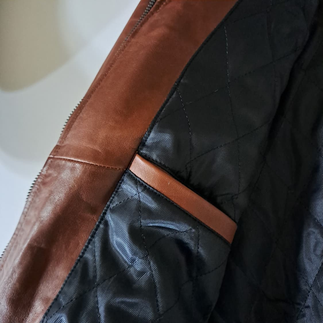 (택포) 램스킨 오일워싱 블루종 자켓 100-105 B509 상품이미지6