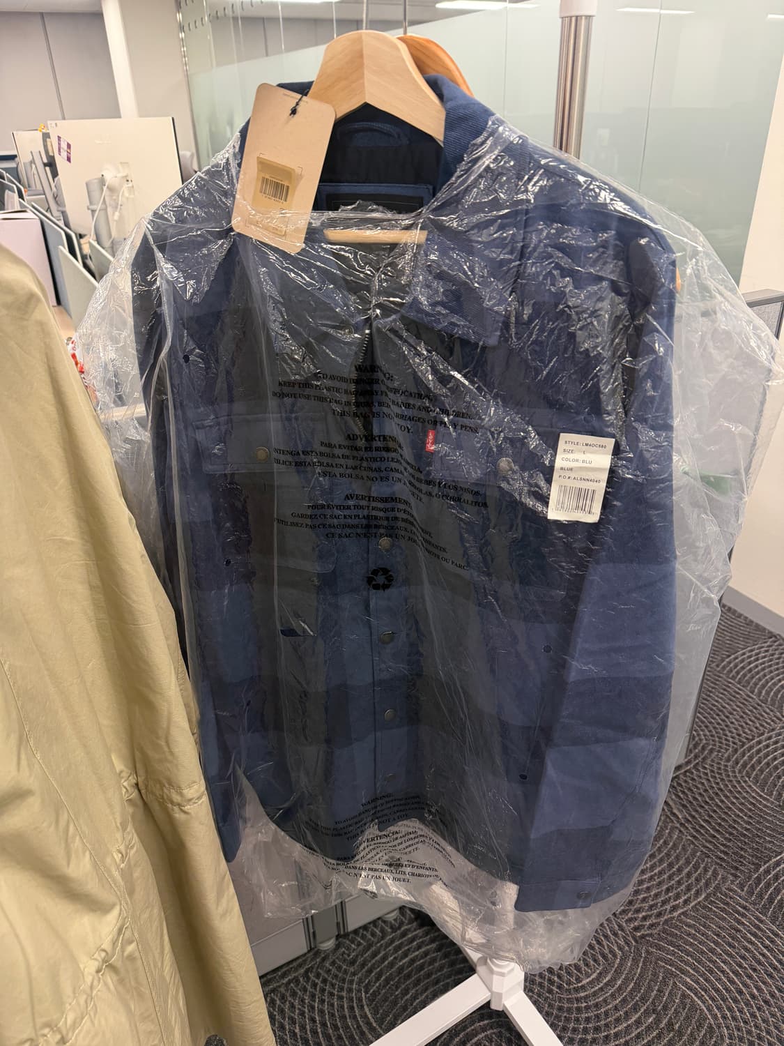 리바이스 블루 체크 플란넬 셔켓 상품이미지6