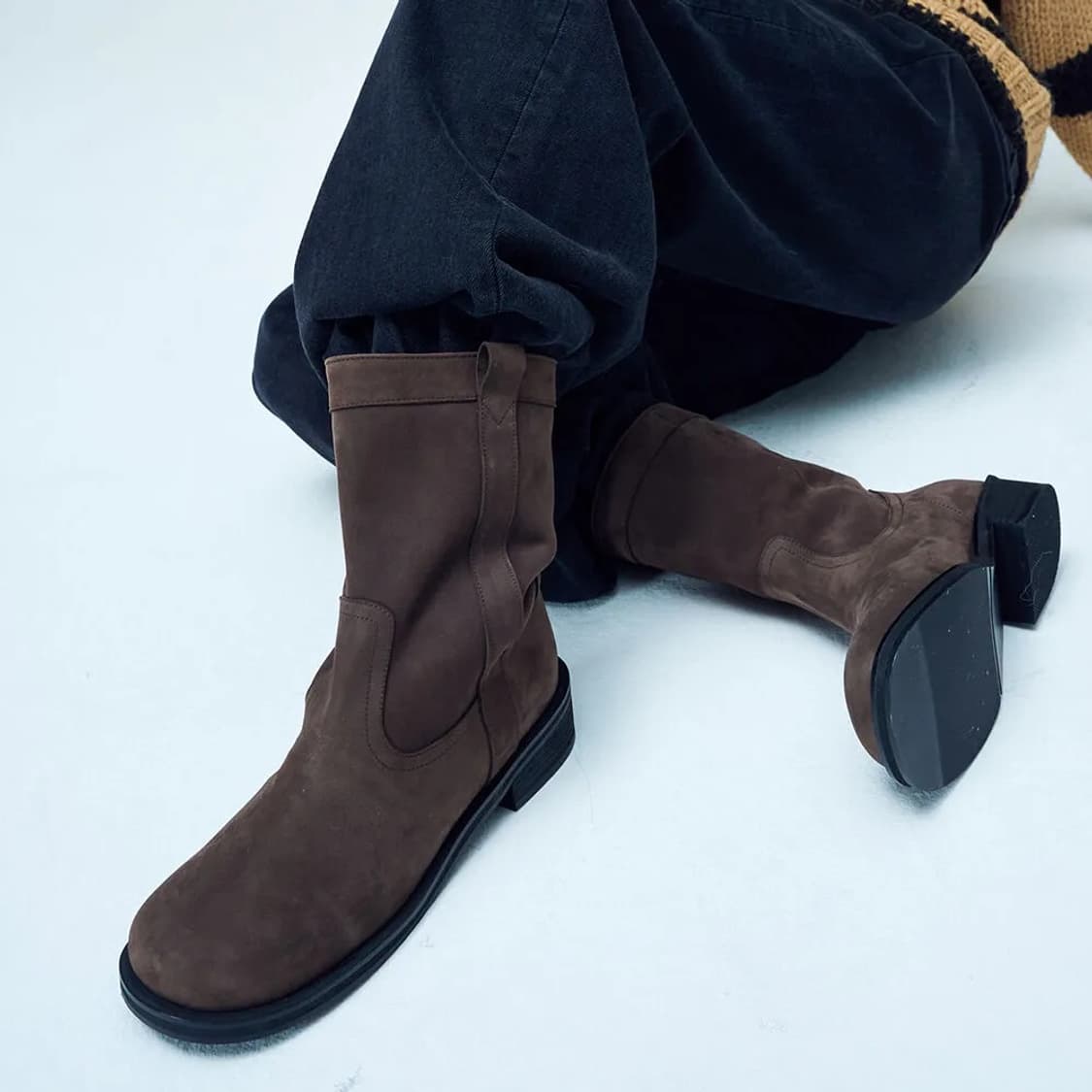 글렌 웨이버리 홈스 스웨이드 미들부츠 브라운 235 상품이미지5