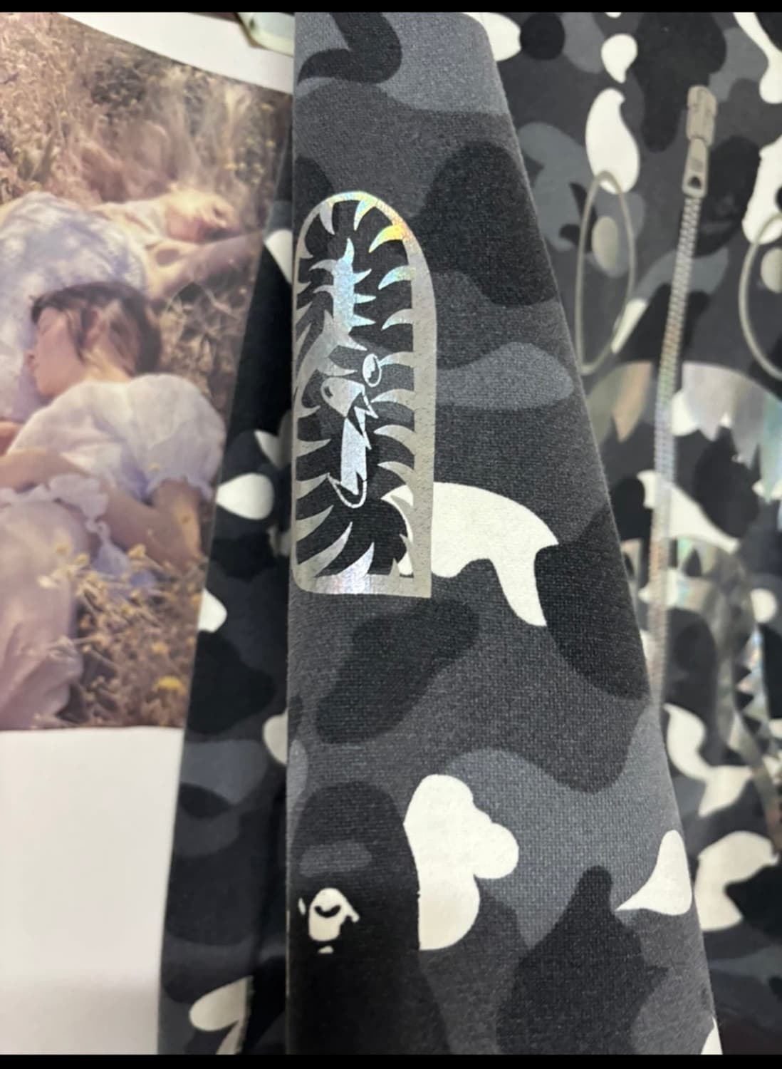 100%정품 베이프 샤크 롱슬리브 블랙 상품이미지4