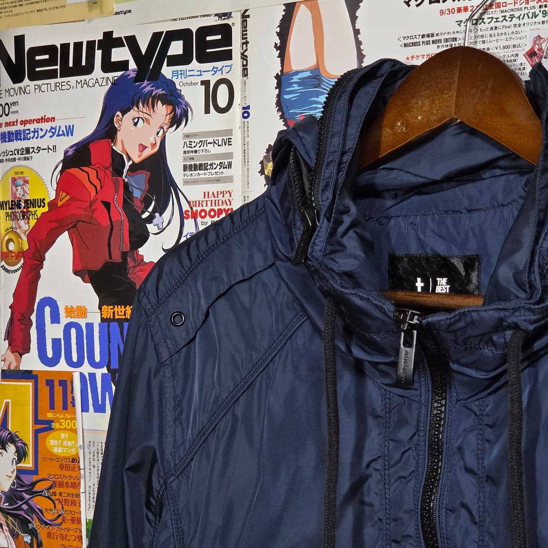 TBJ 빈티지 락시크 네이비 하이넥 바람막이 블루종 상품이미지3