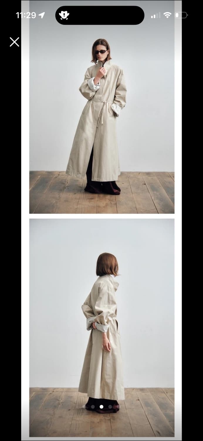 Citta 씨타 맥시트렌치코트 베이지 상품이미지3