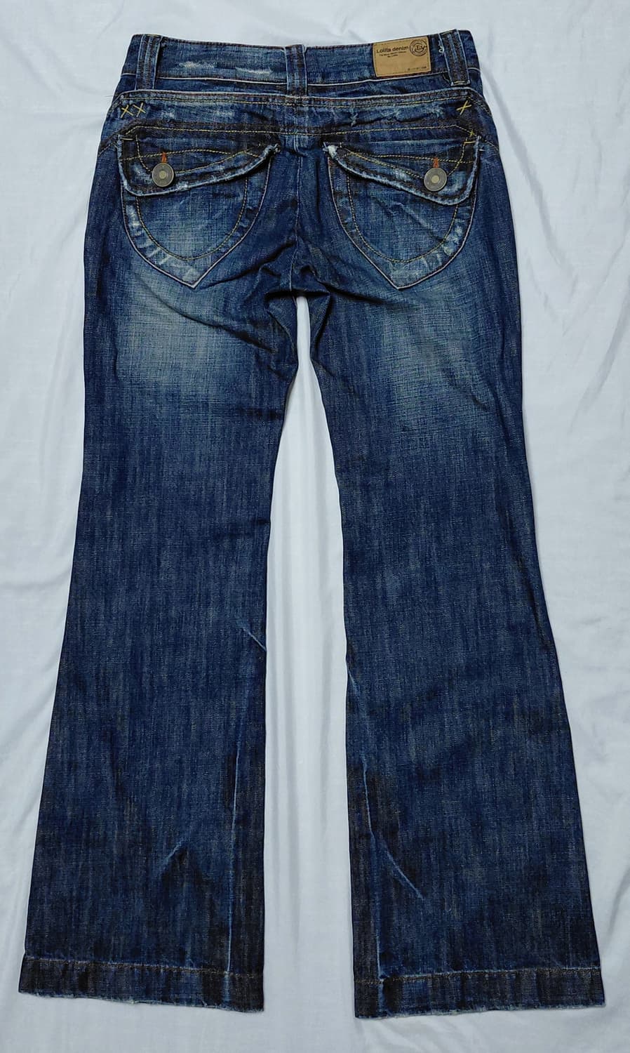 Lolita 데님 백포켓 디테일 중청 부츠컷 팬츠 (26) 상품이미지7