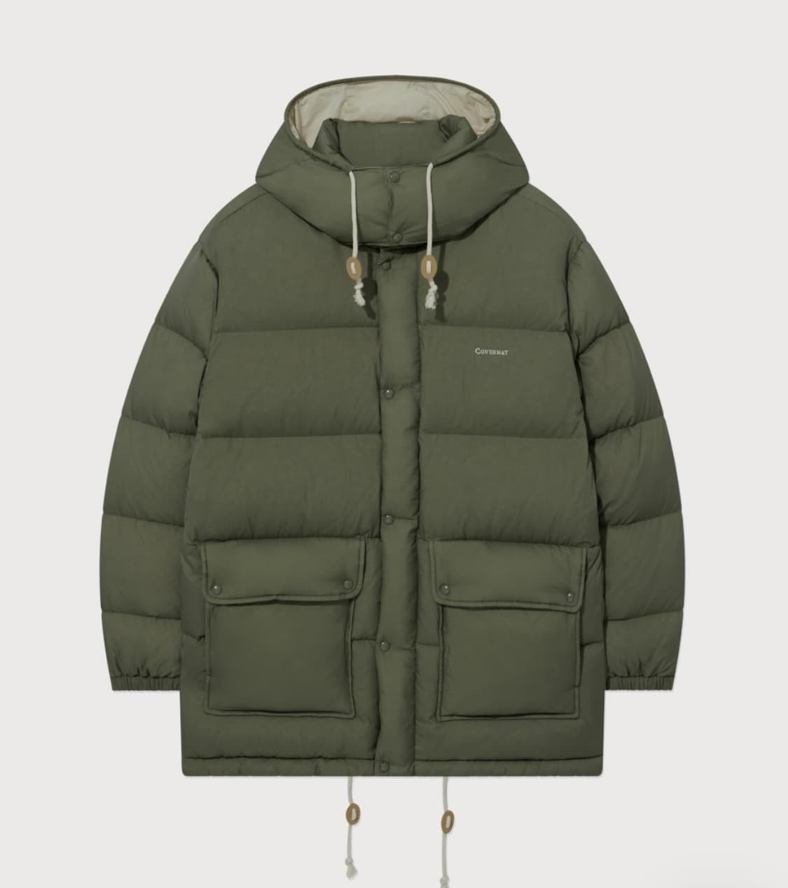 커버낫 디태처블 후드 미드 다운 자켓 상품이미지2