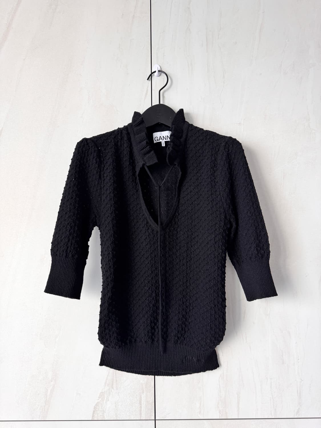 새상품 GANNI 블랙 니트 탑 XXS(44사이즈,55가능) 상품이미지8