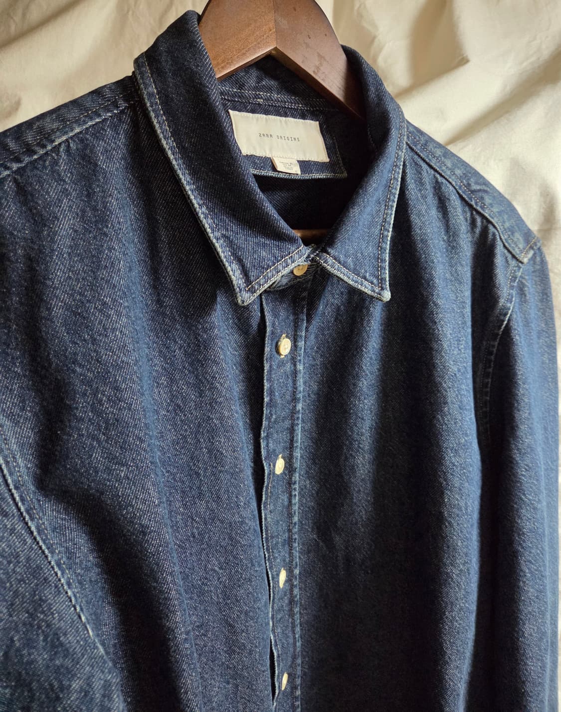 ZARA 자라 오리진스 인디고 데님 셔츠 XL 상품이미지8