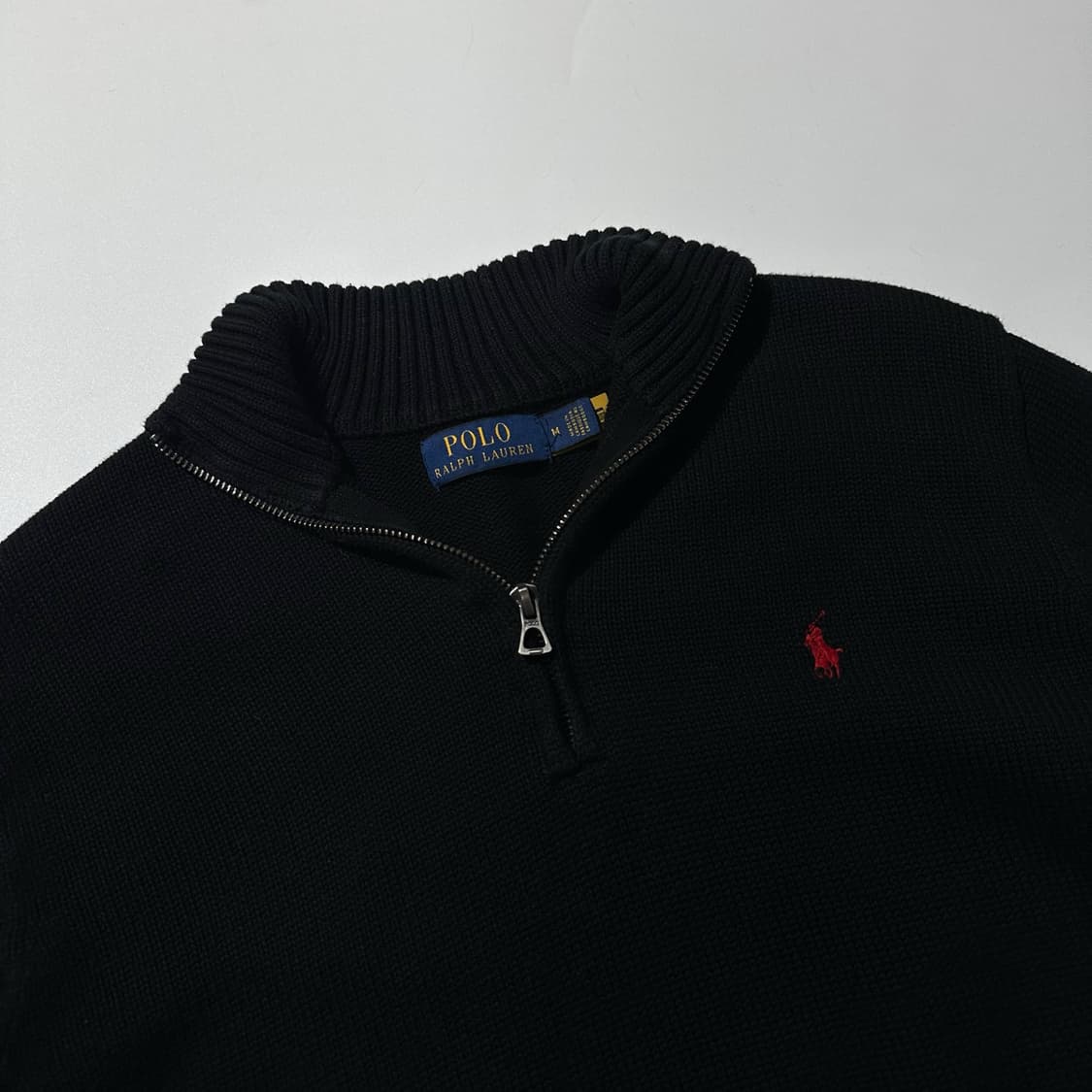 폴로 랄프로렌 하프집업 니트 블랙 (신형QR) 상품이미지4