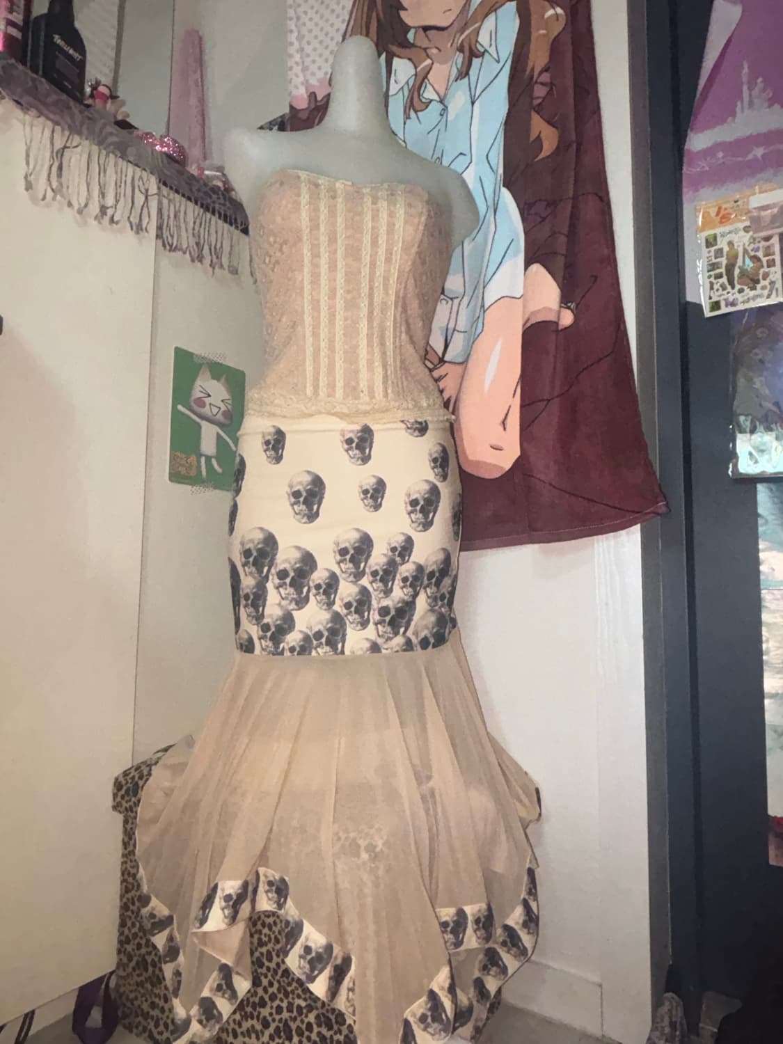 Chip chip 해골 메쉬스커트 상품이미지2