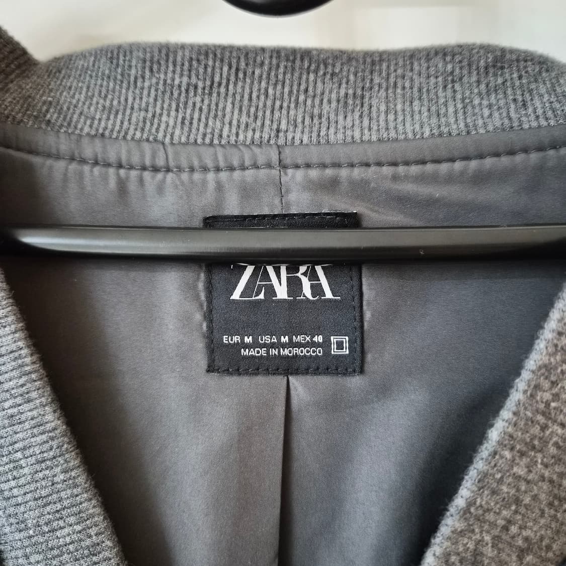 ZARA 남성용 플란넬 카디건 L 사이즈 그레이 상품이미지2