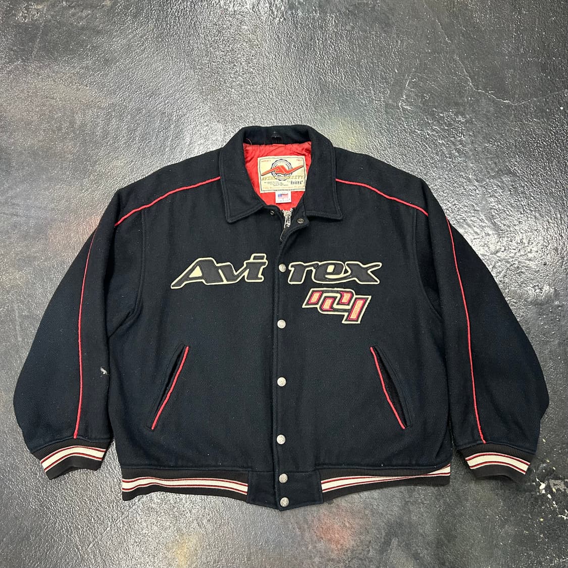 아비렉스 블랙 바시티 자켓 상품이미지1