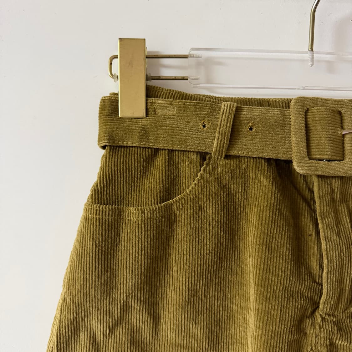 새상품 여자 코듀로이 벨트 스커트 M 상품이미지3