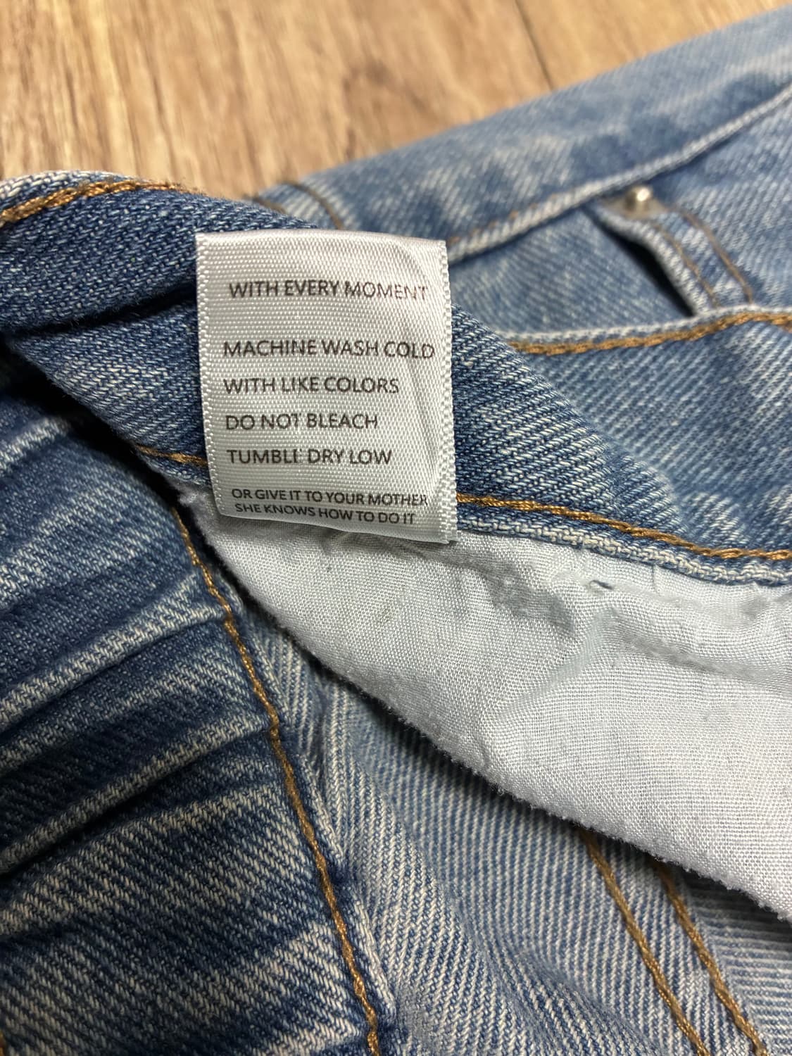 워싱 와이드 데님 연청 상품이미지4