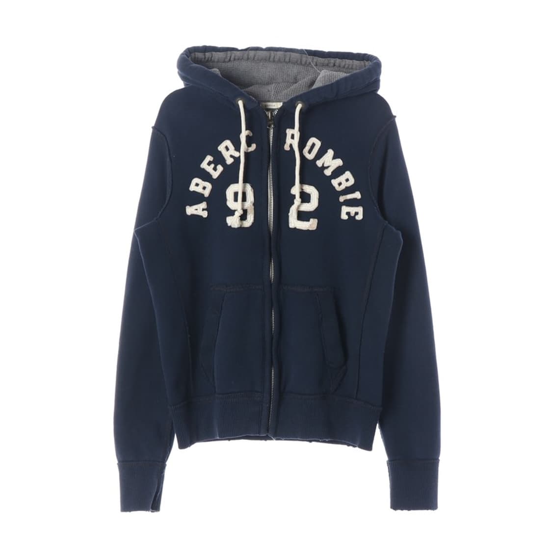 아베크롬비 92 자수 아치로고 빈티지 후드집업 네이비 S 상품이미지1