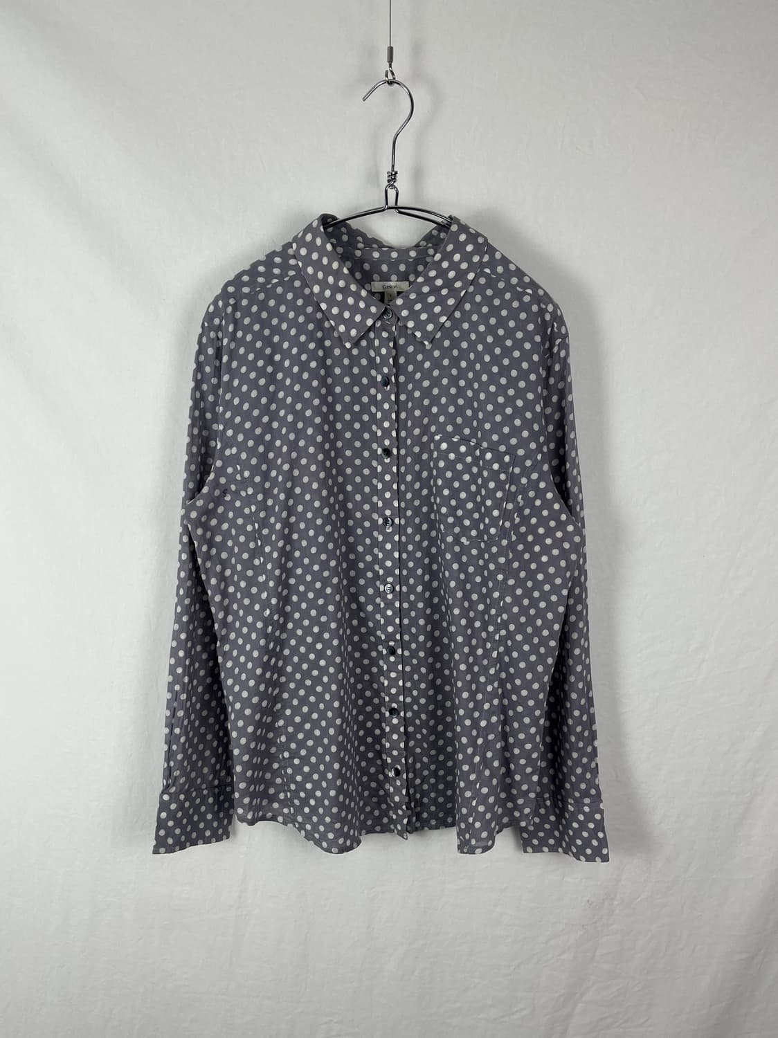 Vintage 퍼플컬러 도트 셔츠  상품이미지1