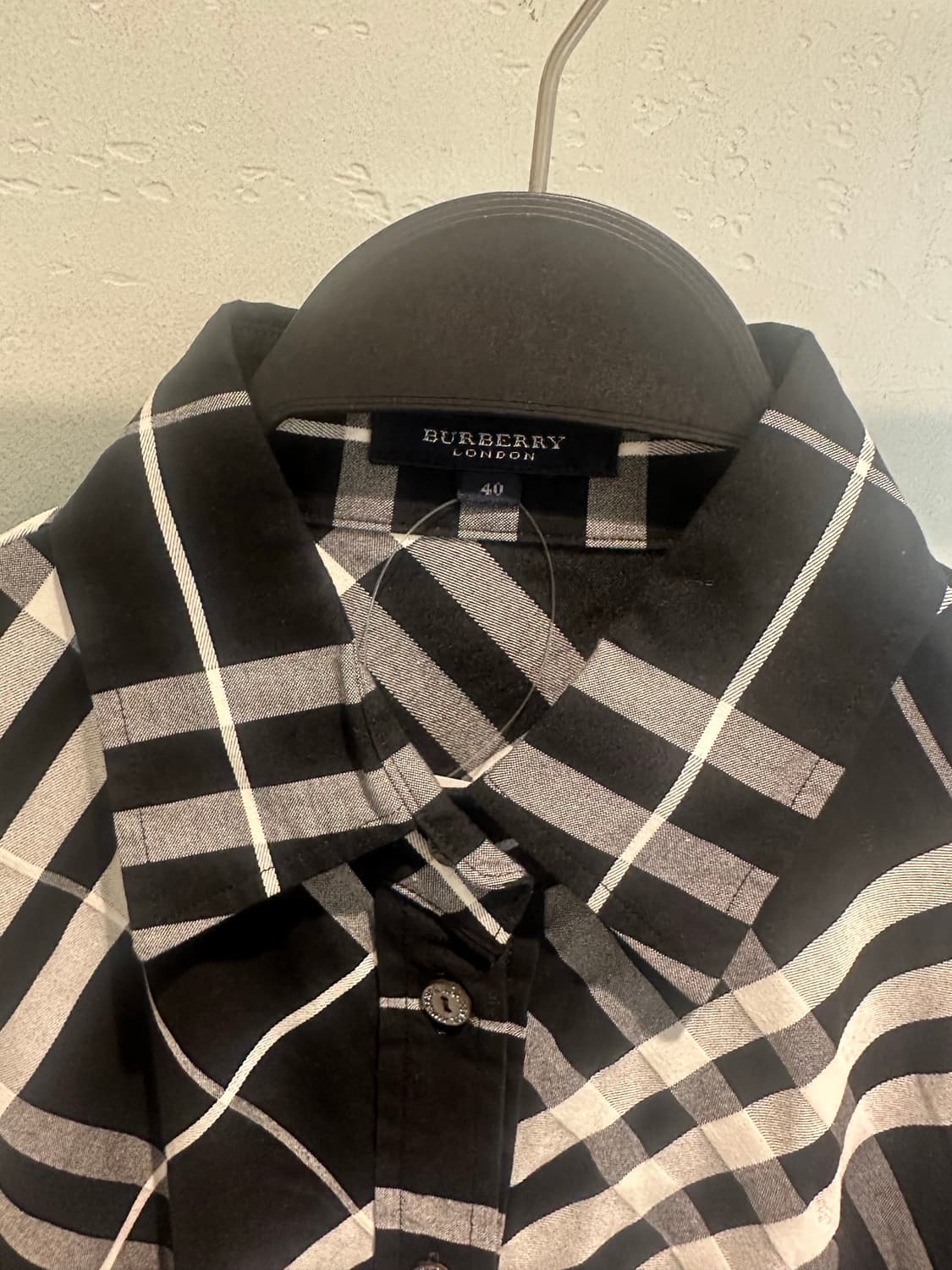 BURBERRY 버버리 블랙 노바체크셔츠💯 상품이미지4