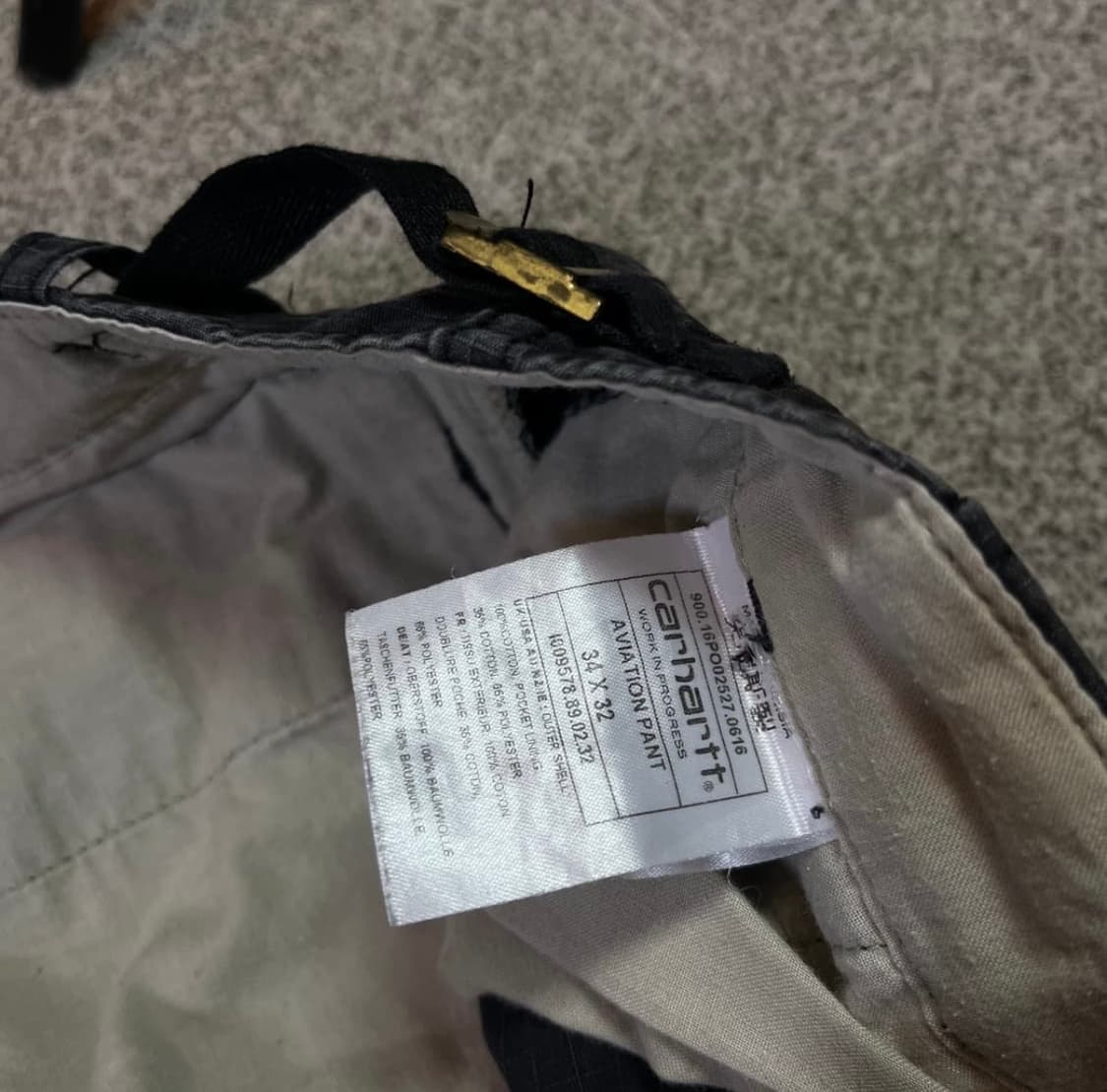 칼하트 에비에이션 팬츠 34X32 상품이미지6
