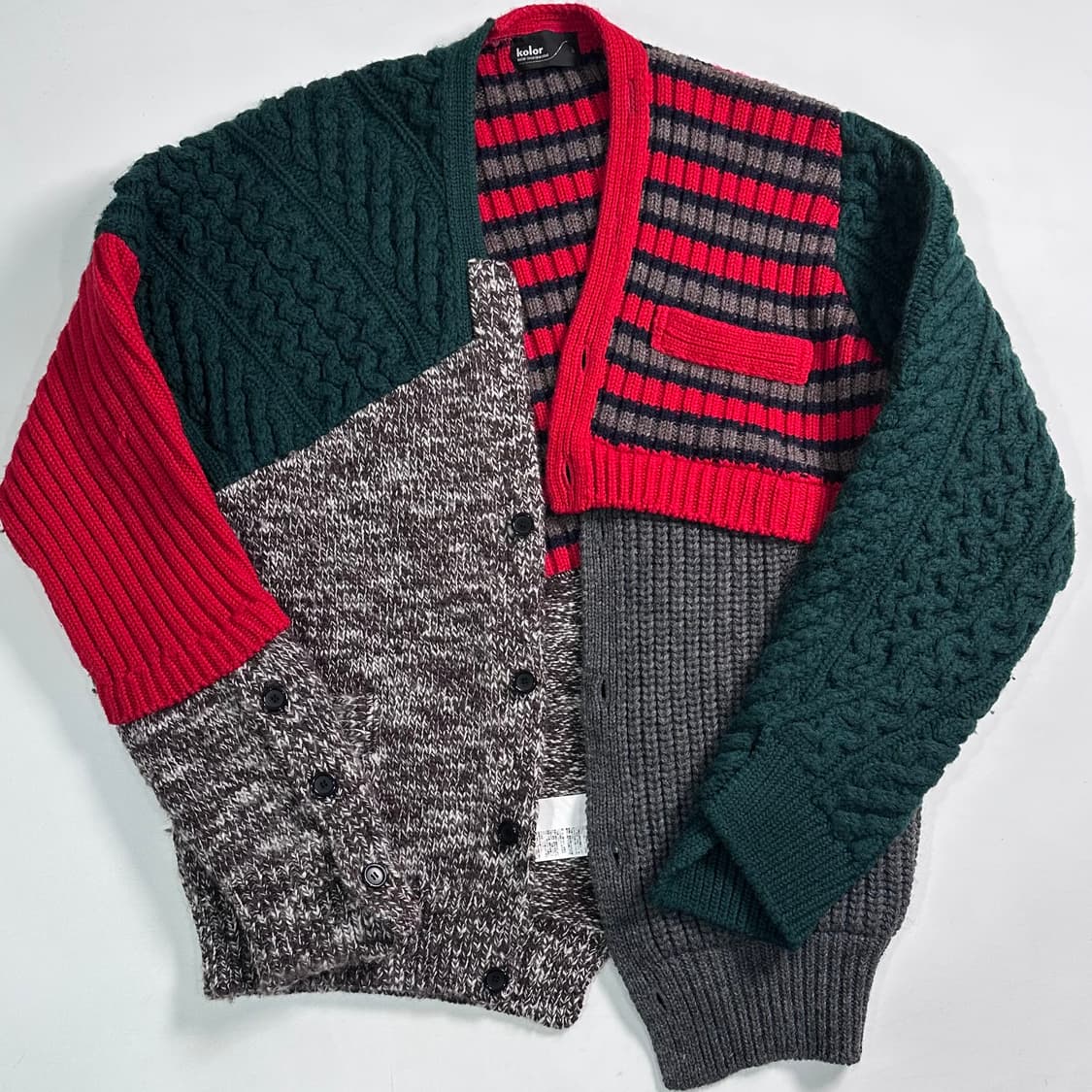 Kolor 컬러 울 언발란스 가디건   상품이미지1