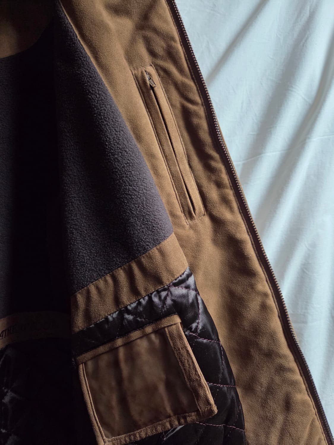 Weatherproof 브라운 페이크 스웨이드 레더 카라 자켓 XL 상품이미지7