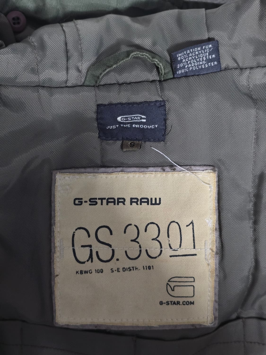 G-STAR RAW 지스타로우 카키색 후드 봄버 자켓 S 상품이미지8