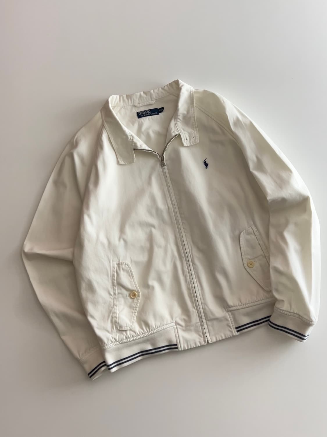 폴로 랄프로렌 화이트 코튼 바라쿠타 자켓 XXL 상품이미지2