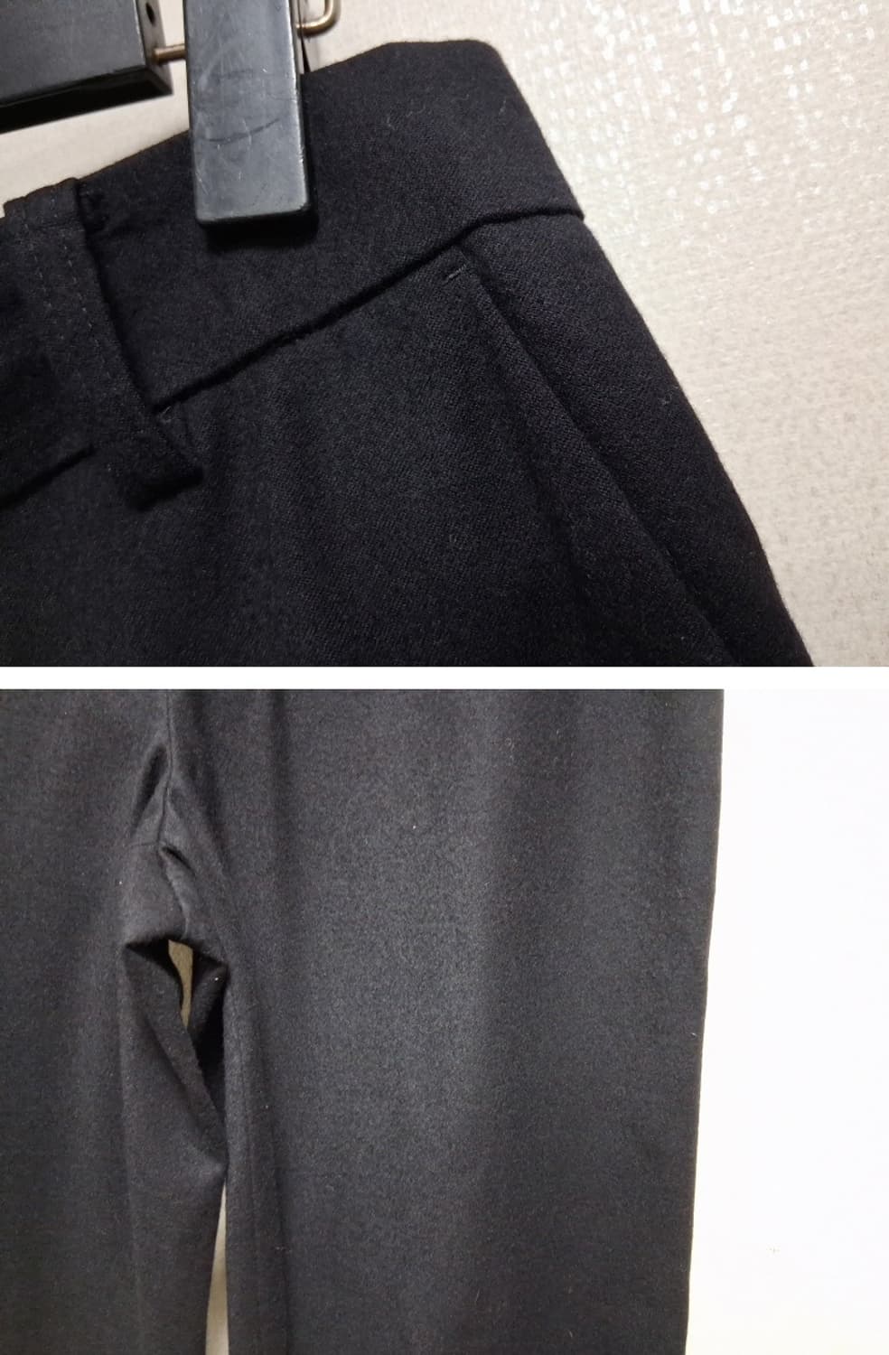 일본빈티지 BASILE28 여성 순모울 모직와이드팬츠 홑겸 얇은 울 순모 상품이미지3