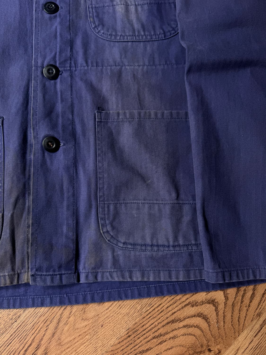 [XL]90's 빈티지 H.H 헤링본 프렌치 워크자켓 상품이미지5