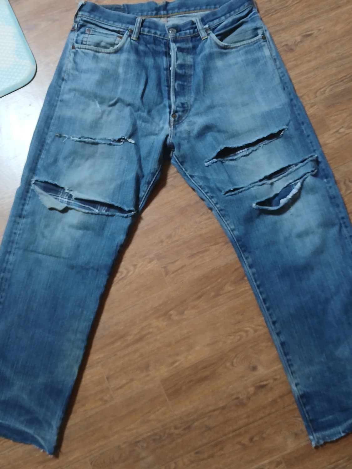 에비수 리메이크 패치워크 데님 팬츠 상품이미지1