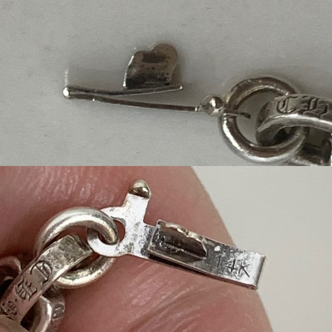 [7인치] 크롬하츠 페이퍼체인 은 팔찌 상품이미지7