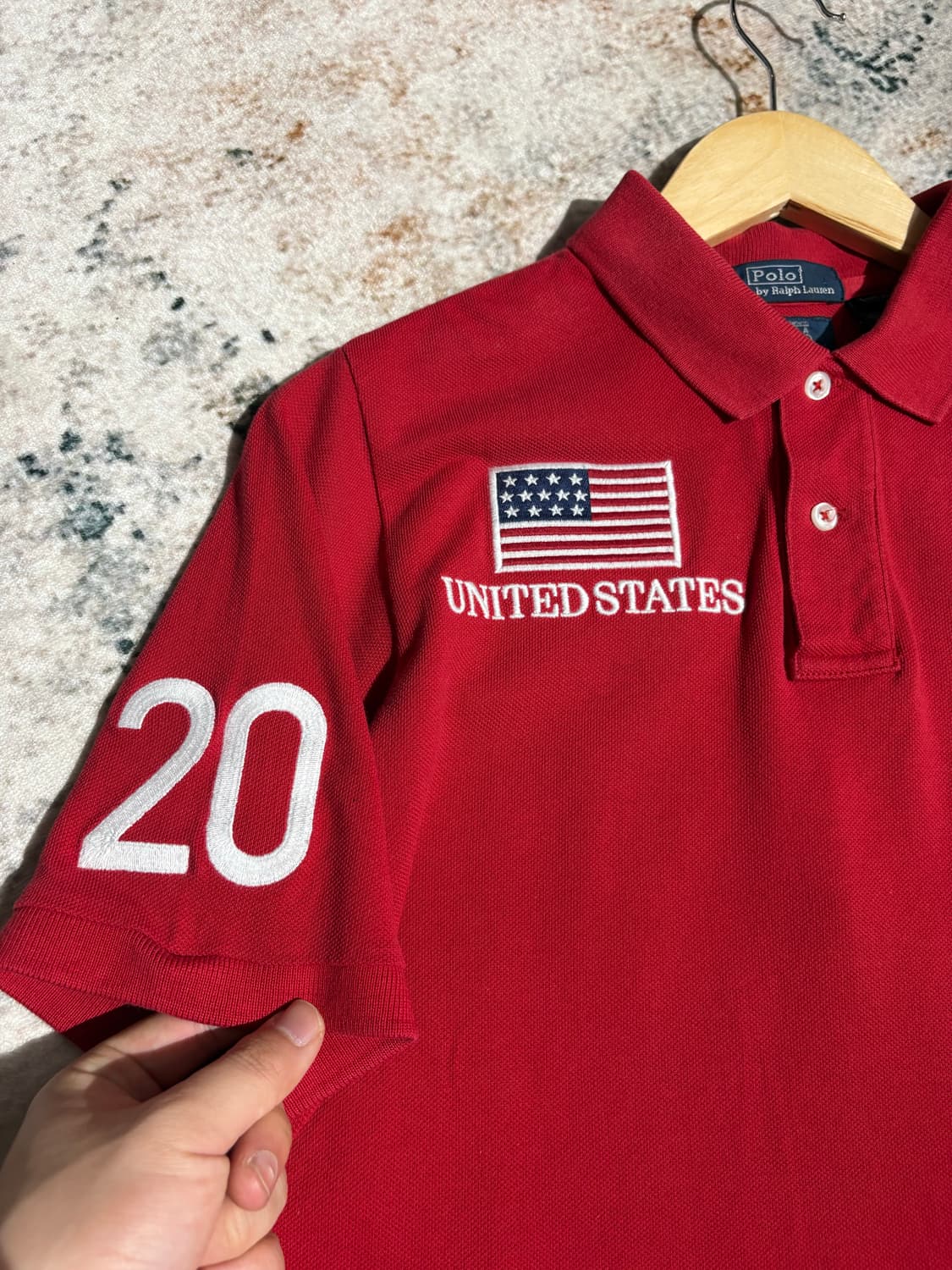 폴로 빅포니 올림픽 USA 팀 한정판 반팔 카라티 상품이미지3