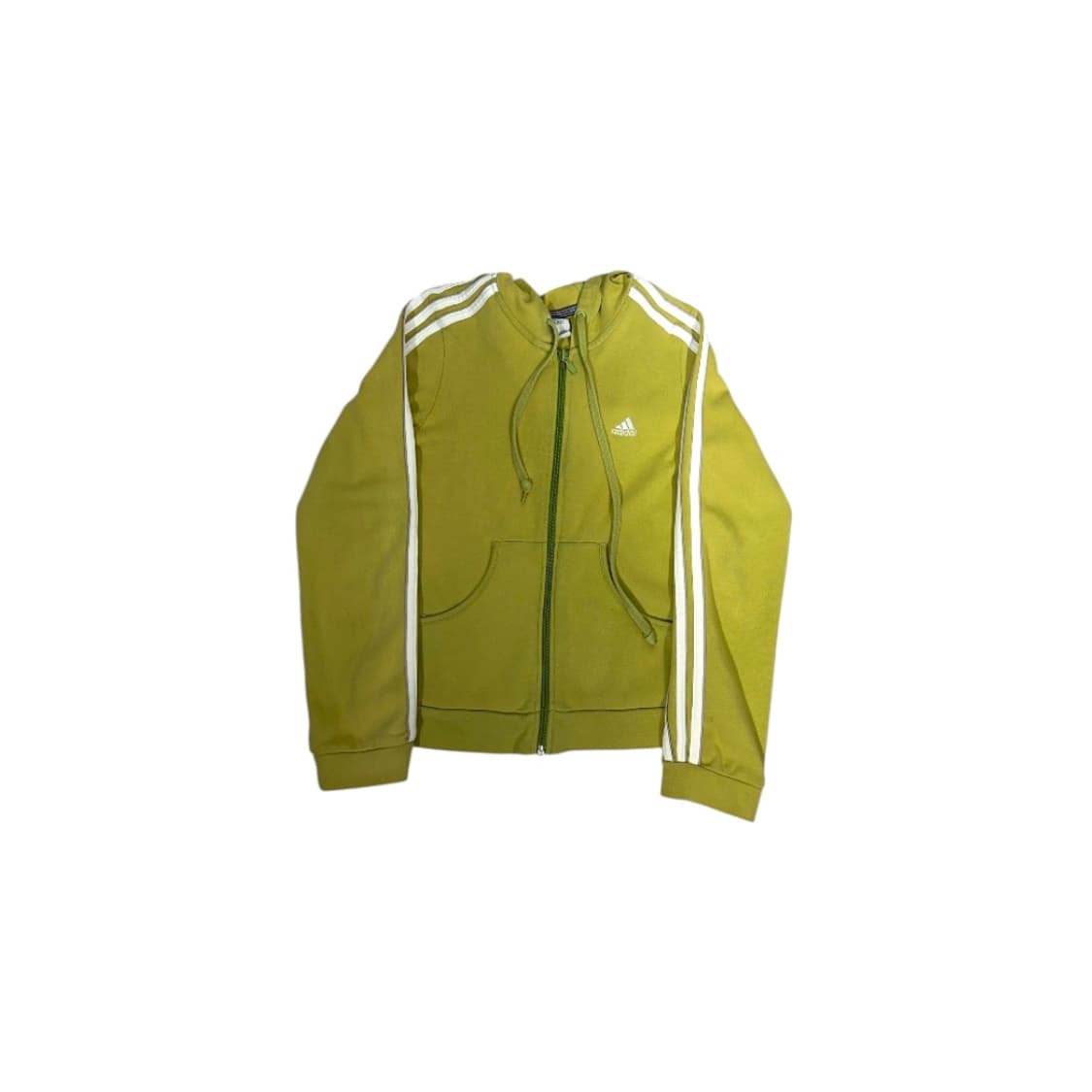 아디다스 올리브 그린 후드 딱붙핏 y2k 올드스쿨 후드집업 져지 90 상품이미지5