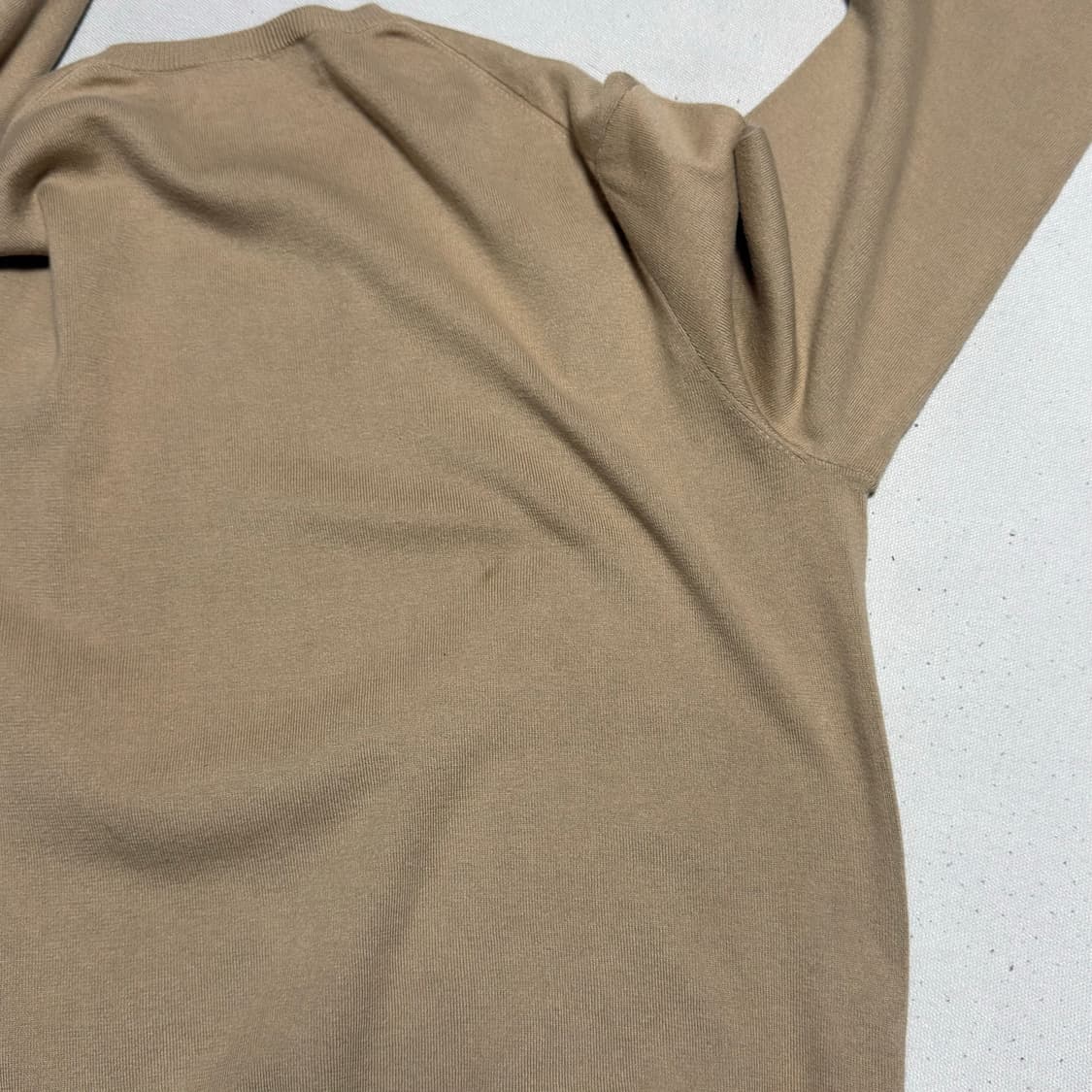 M 폴로랄프로렌 피마코튼 베이지 브이넥 니트 상품이미지7