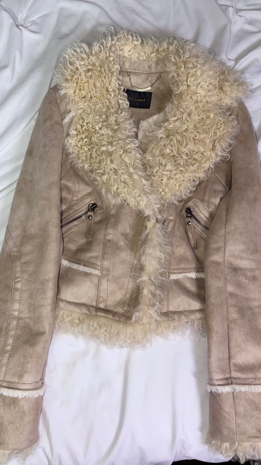 베이지 딱붙 퍼 무스탕갸루 오네갸루 라떼갸루 히메갸루 상품이미지4