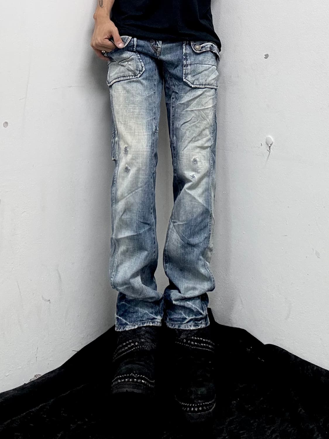 “Vintage” Y2K Mood Pocket Detail Crack P 상품이미지9