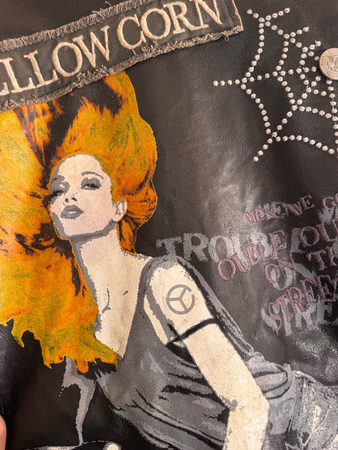 옐로우콘 라이더자켓 /faux leather 상품이미지6