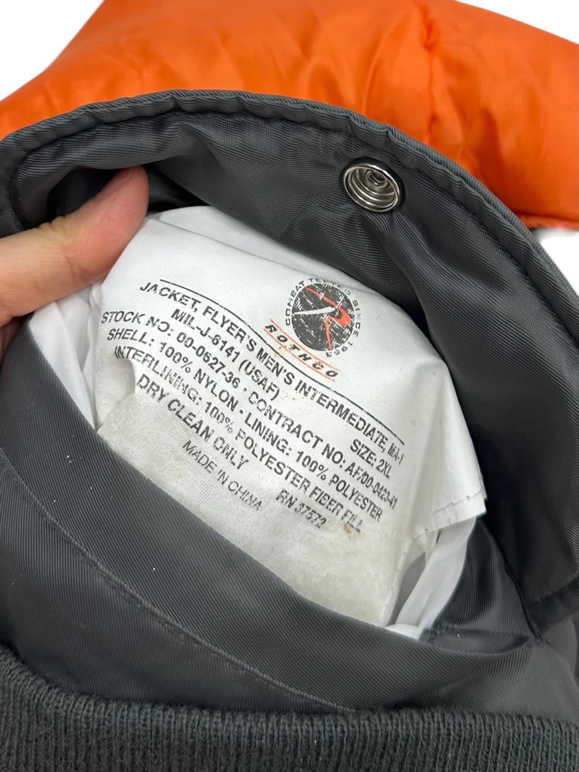 로스코 MA-1 항공점퍼 카키 (2XL) 상품이미지10